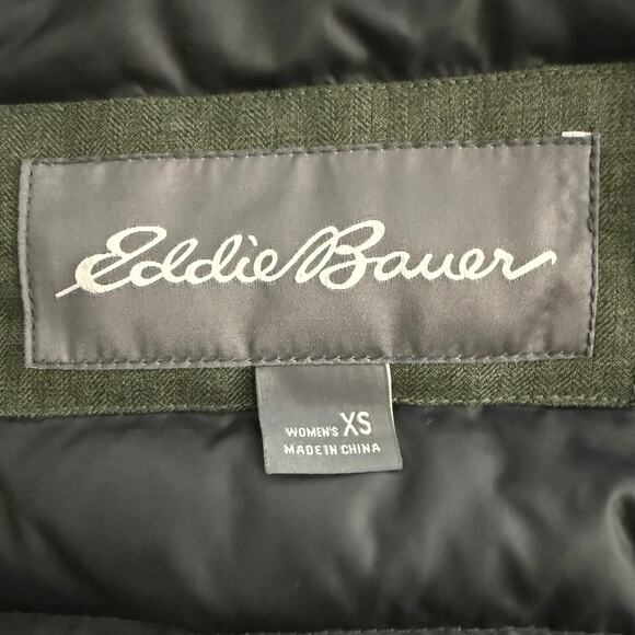 Women's Eddie Bauer Green Full Zip Jacket‎ Overcoat Size XS - Picture 3 of 9